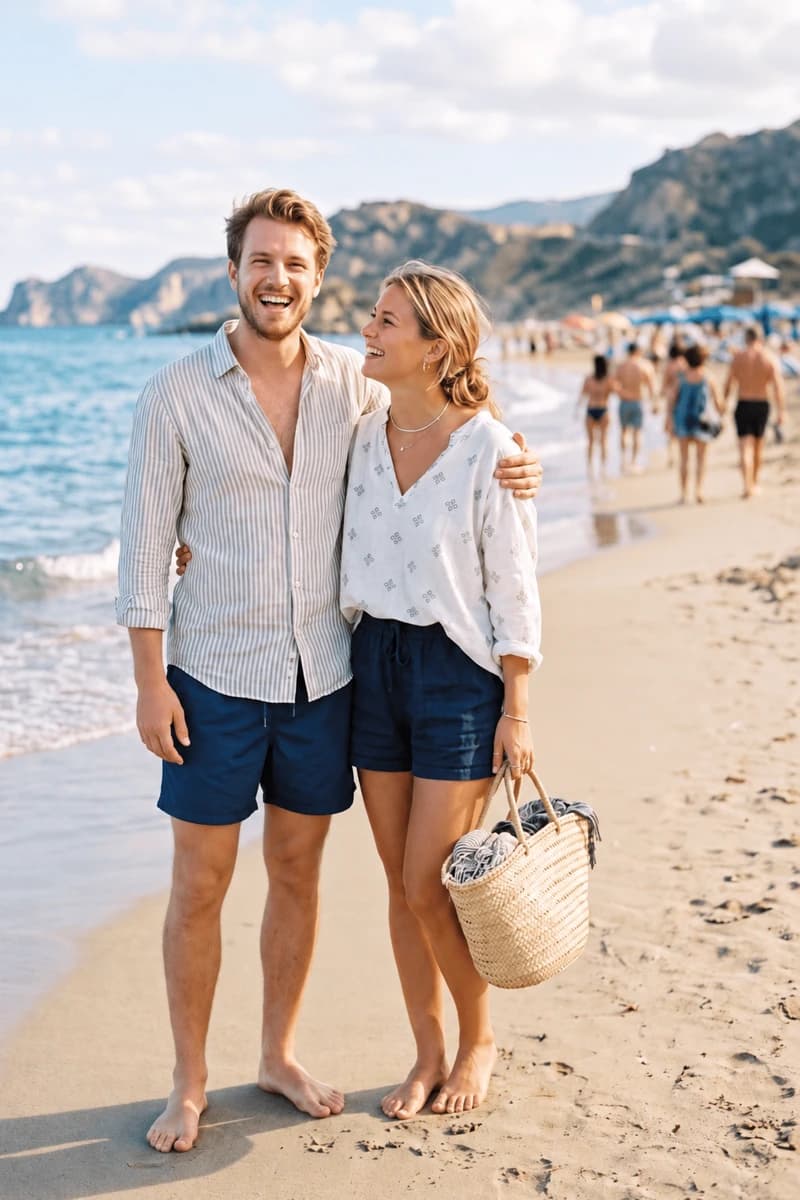 Coastal couple, original photo