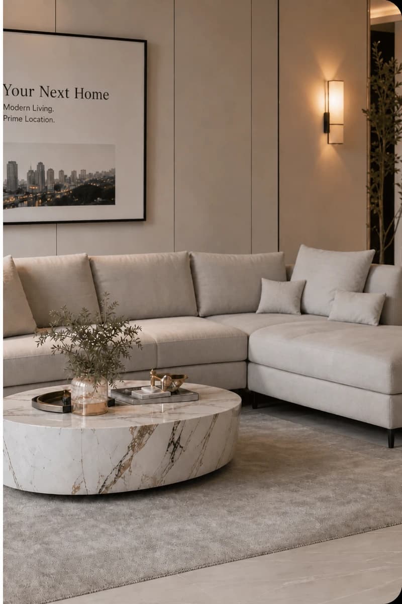 Real estate lounge after the requested people have been removed.