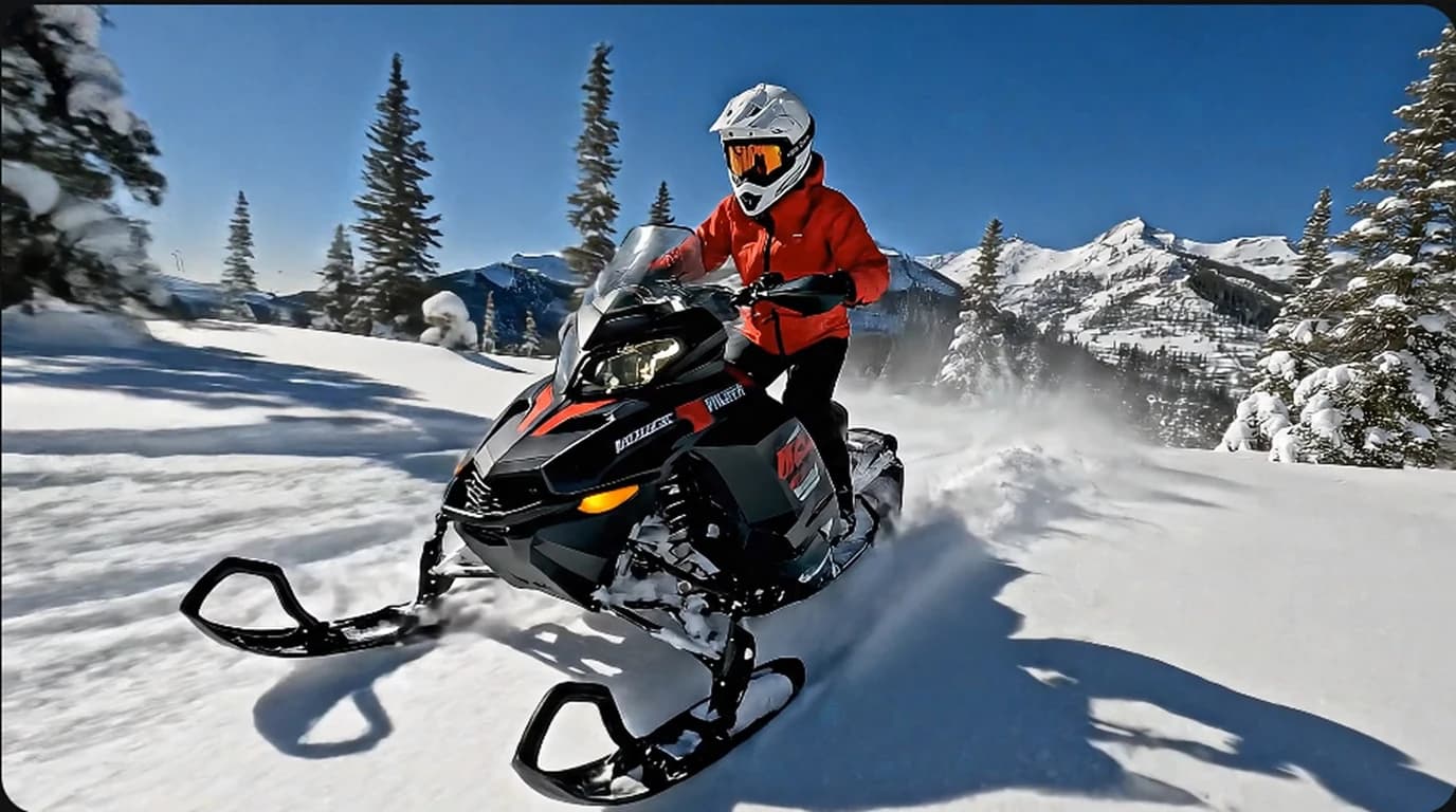 Snowmobile, original photo