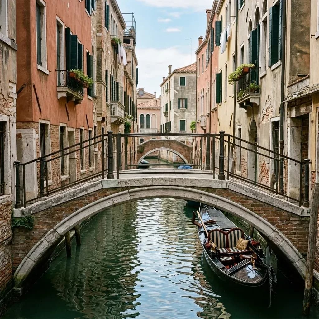 Venice canal after the requested people have been removed.